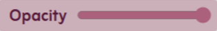 Opacity slider for editable items.