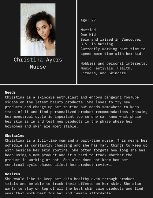 Christina Ayer persona.