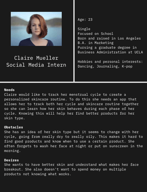 Claire Mueller persona.