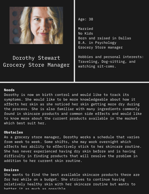 Dorothy Stewart persona.