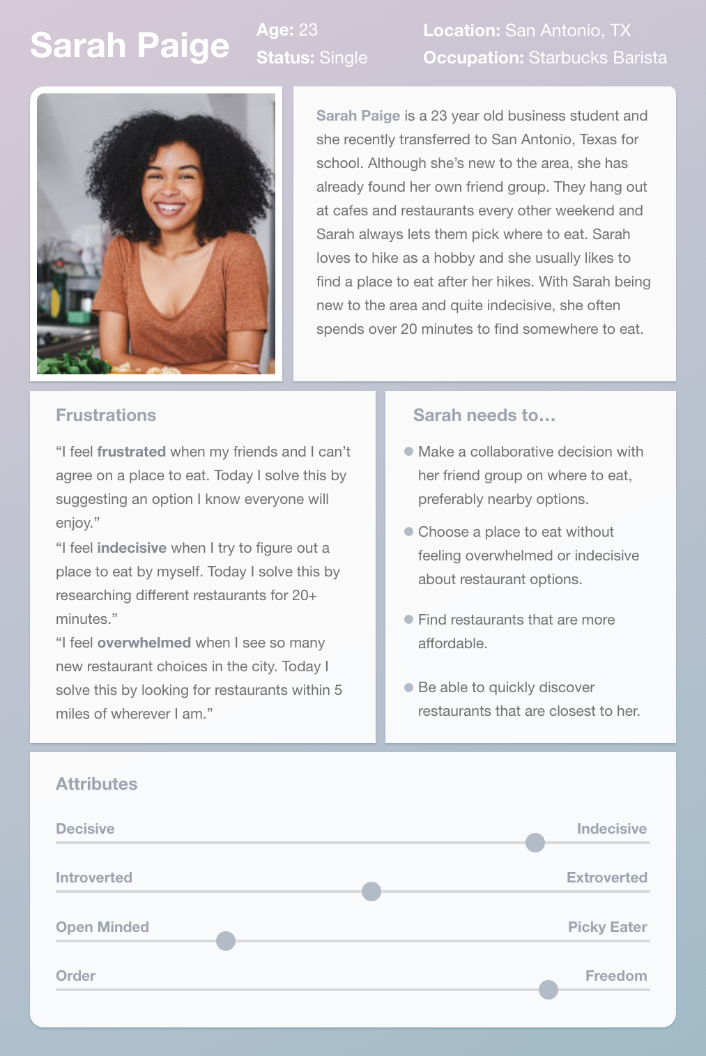 Sarah Paige persona.